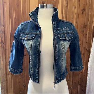 Crop denim jacket